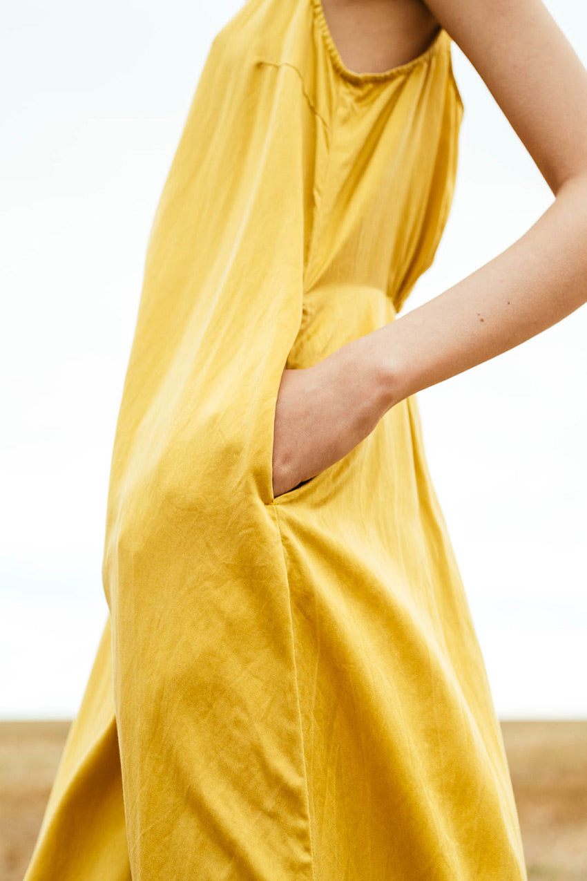 sale frill hem dress silk cotton satin