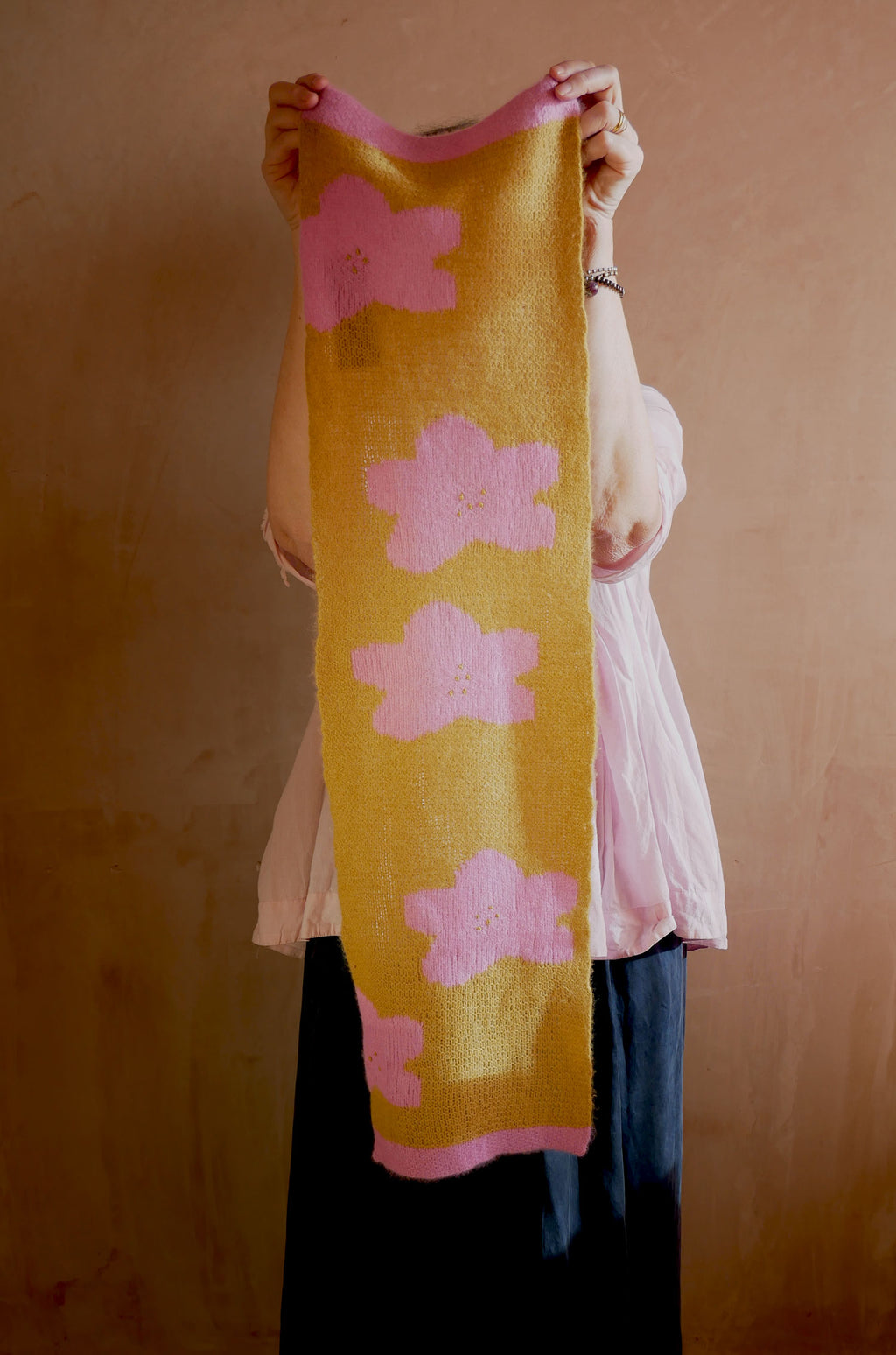 flower scarf cashmere