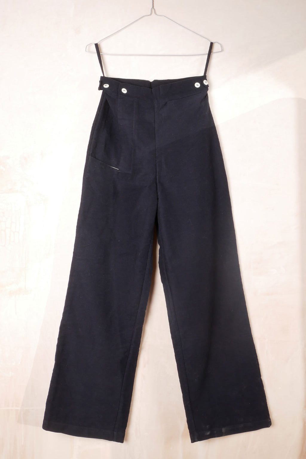 hem pants velvety cotton