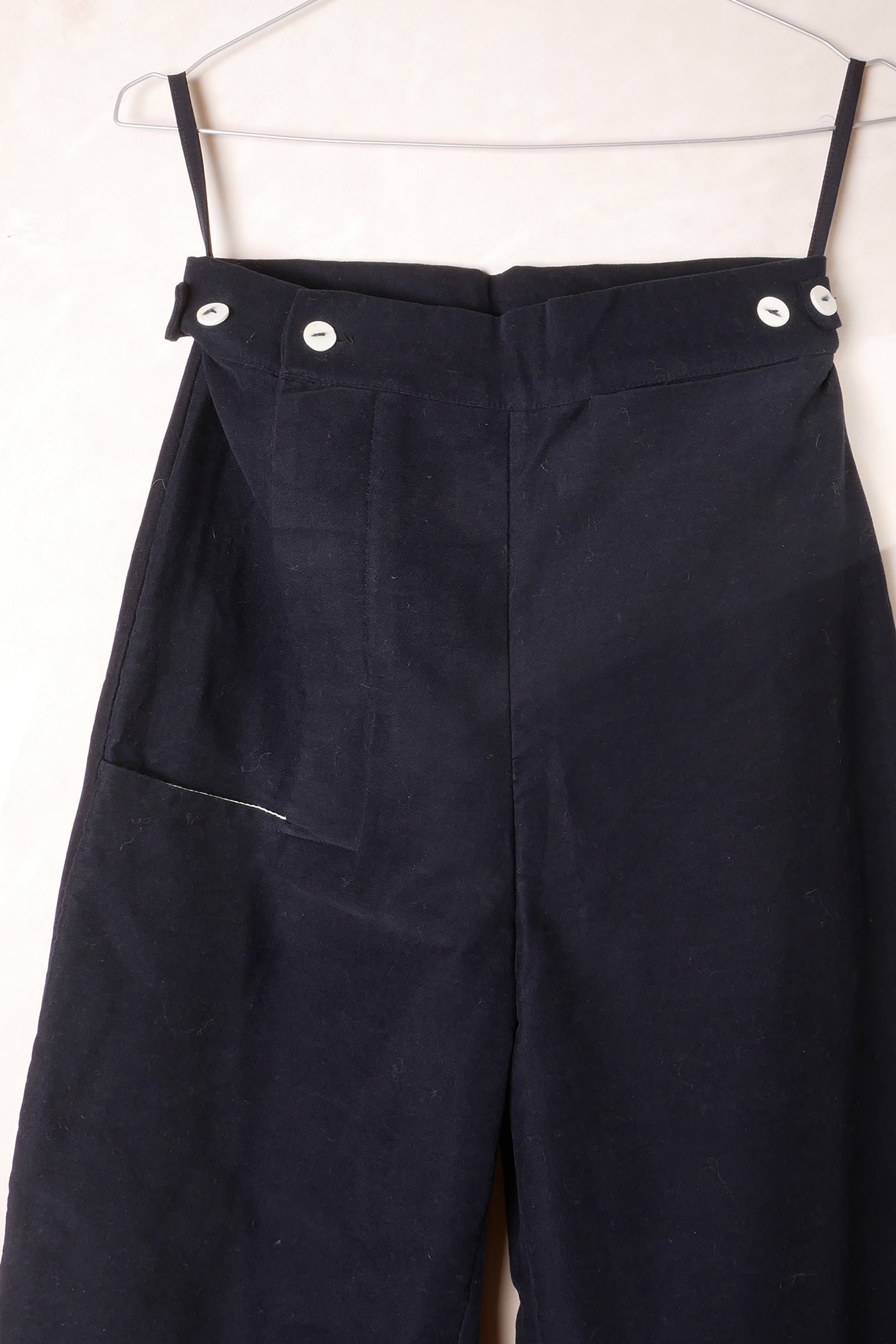 hem pants velvety cotton