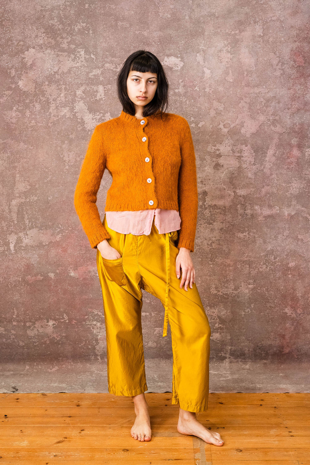 japan pants silk cotton satin