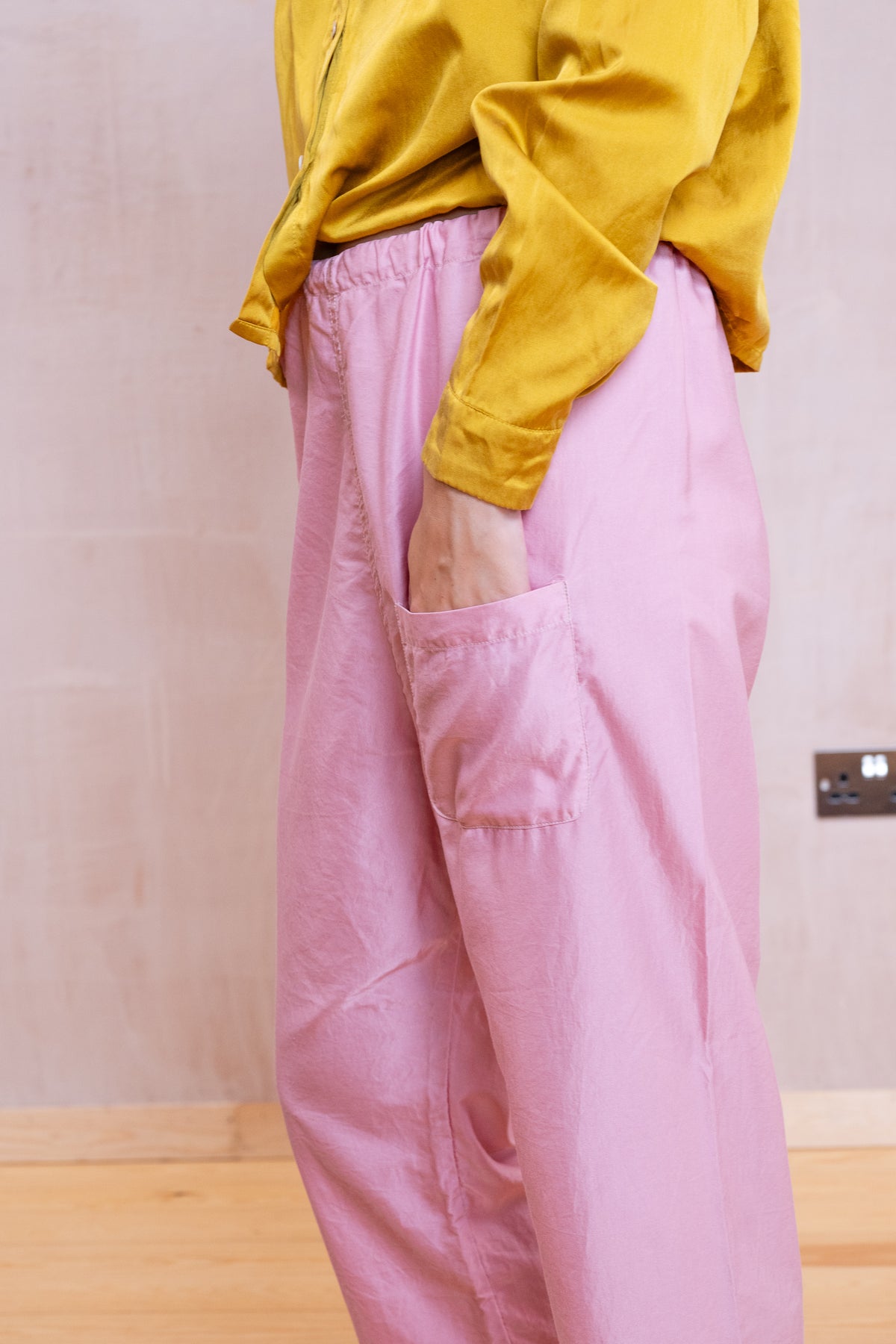 japan pants silk cotton satin