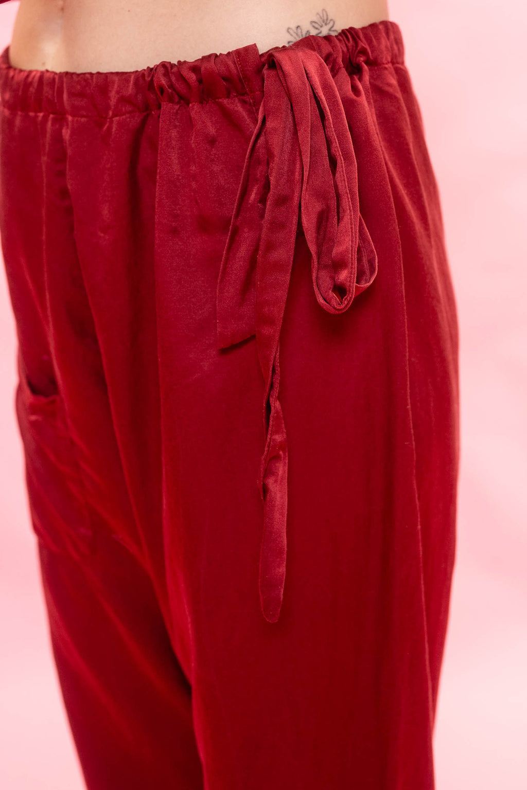 japan pants silk cotton satin