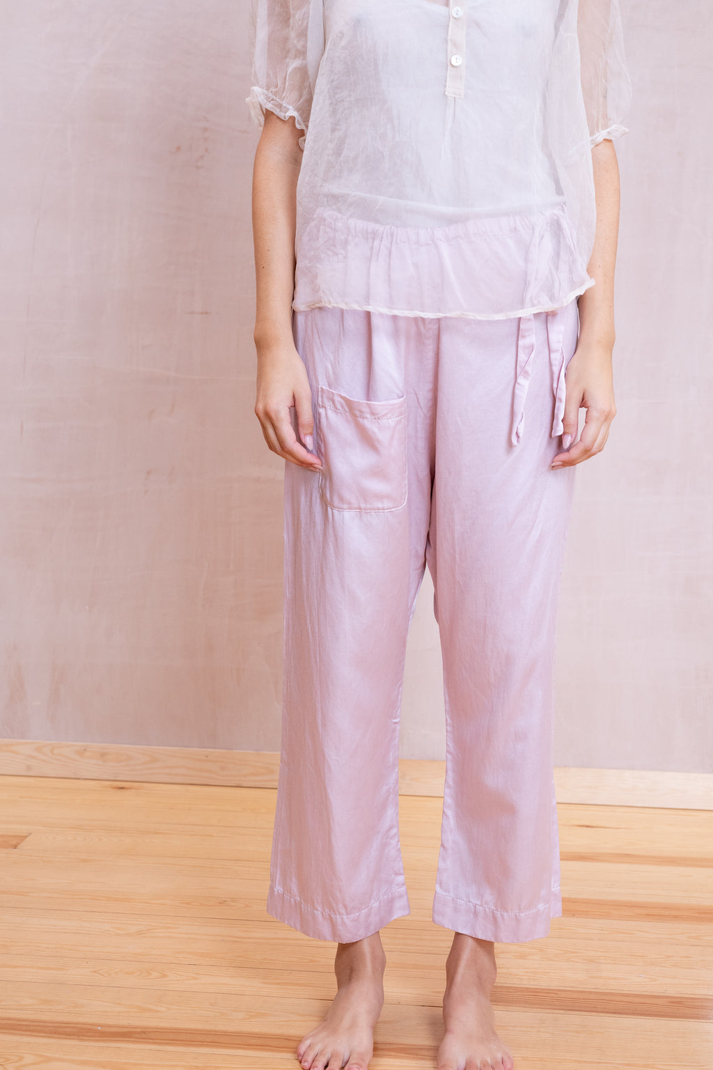 japan pants silk cotton satin