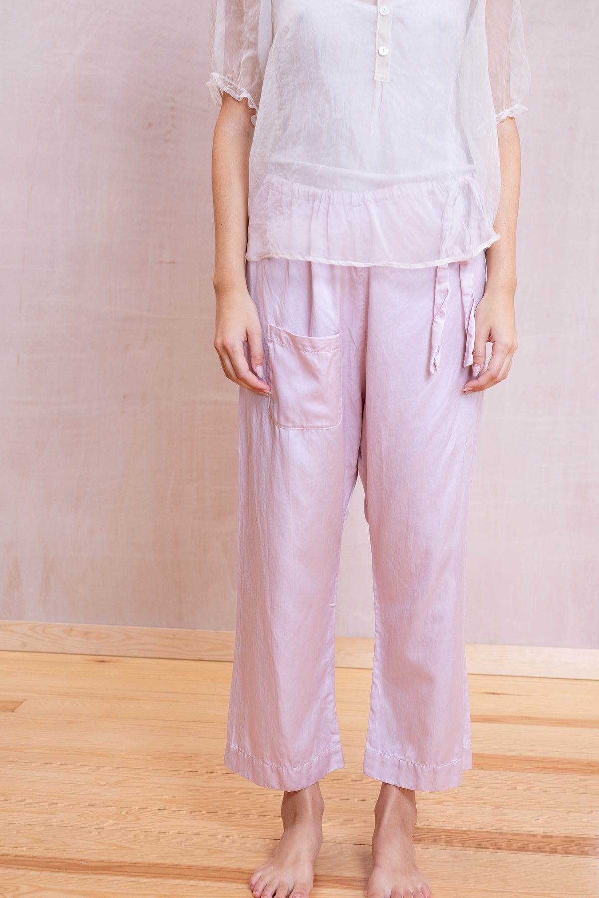 japan pants silk cotton satin