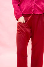 japan pants silk cotton satin