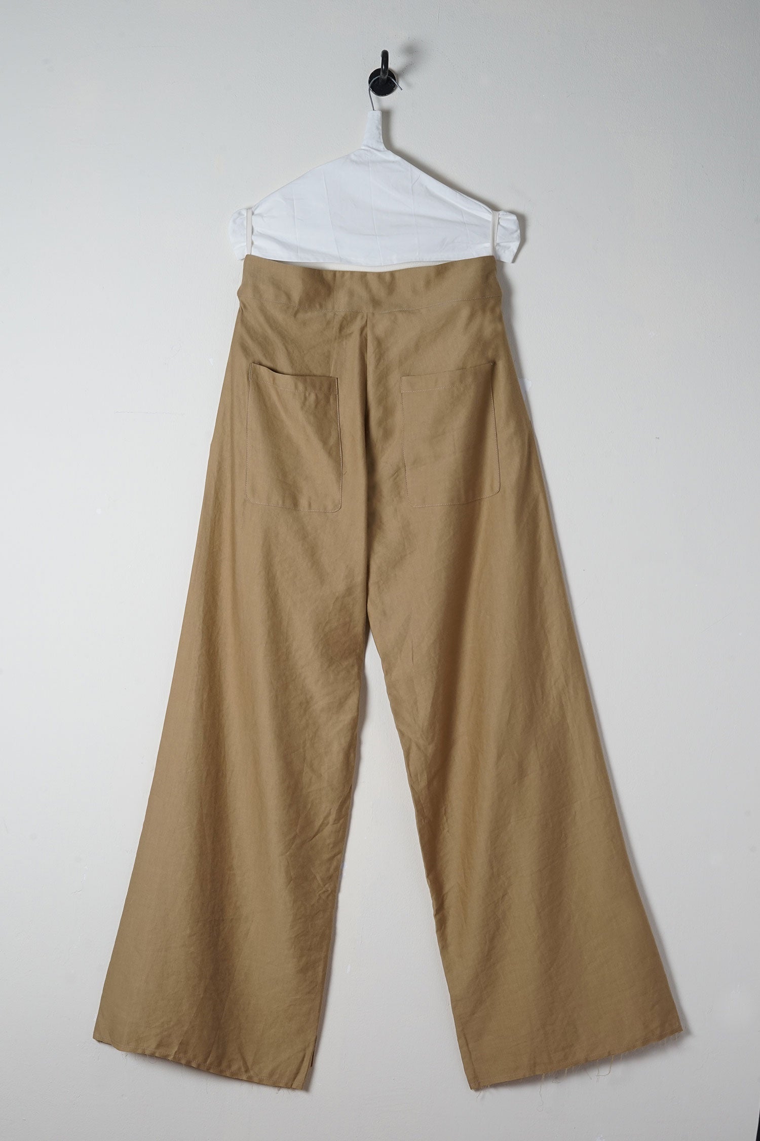 flare pants french linen