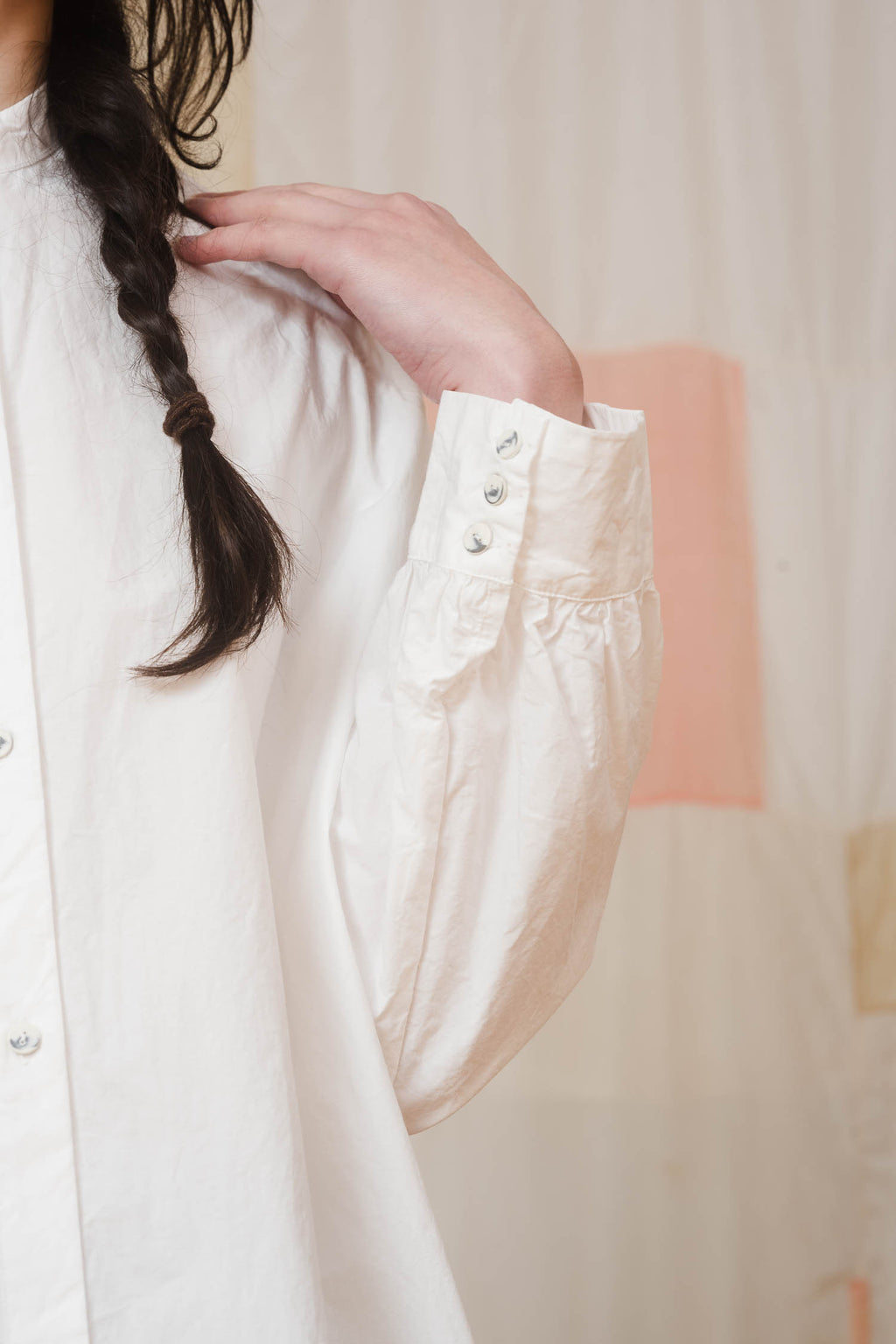 sale normal shirt long plain cotton