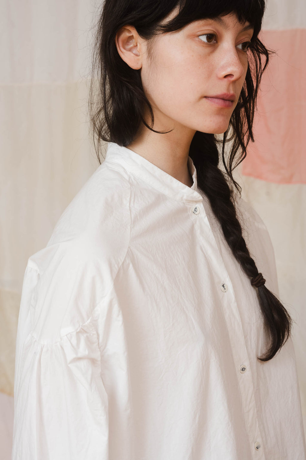 sale normal shirt long plain cotton