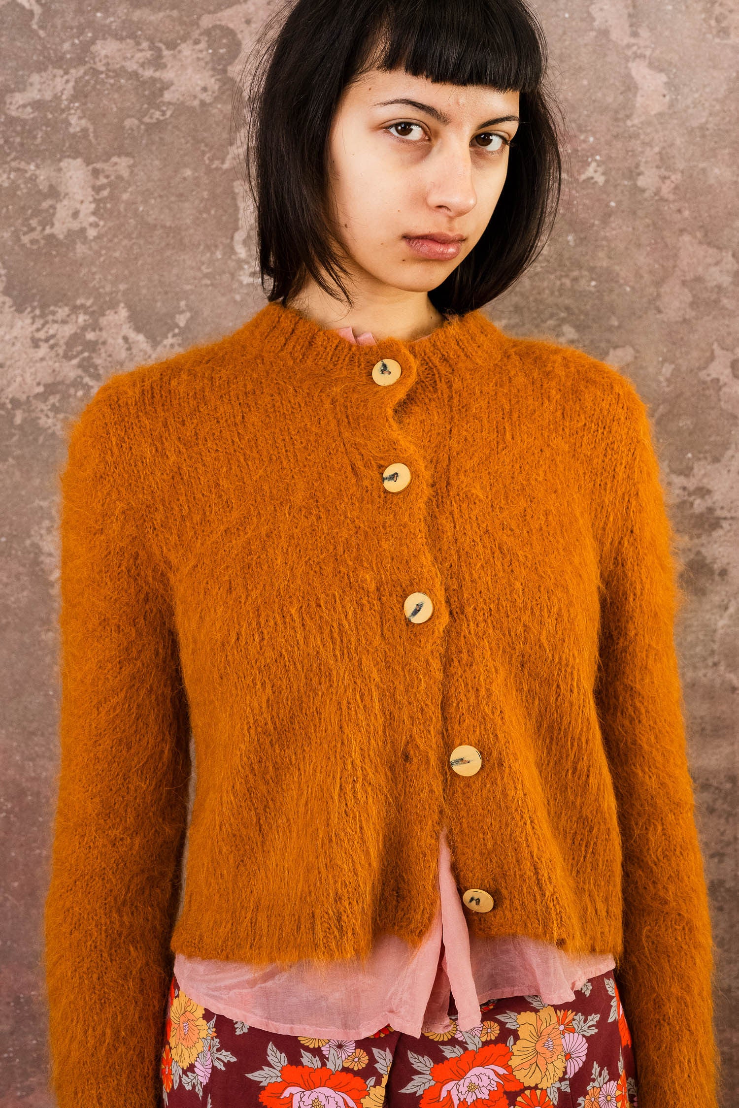 fluffy alpaca nickel cardi
