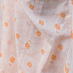 sale dolls dress orange flower cotton poplin