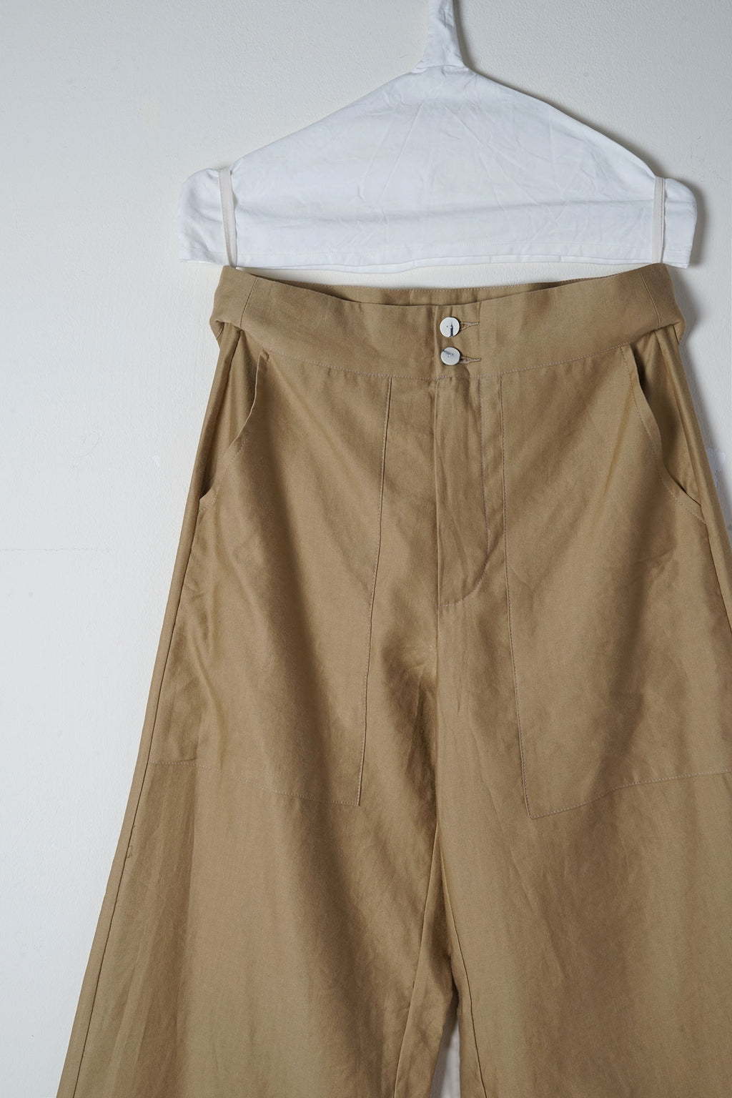 flare pants french linen