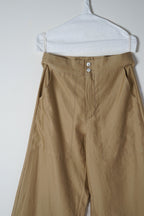 flare pants french linen