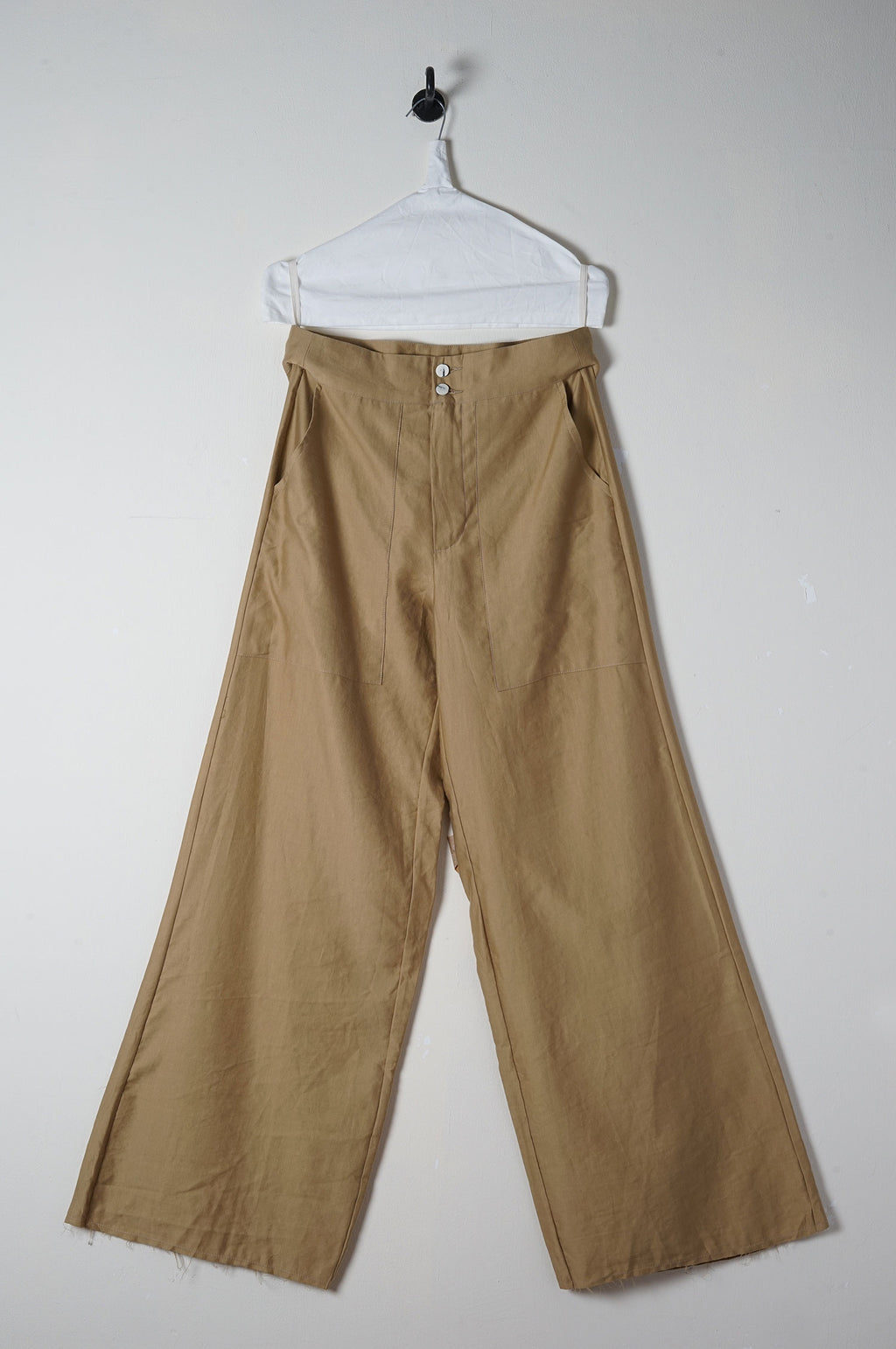 flare pants french linen