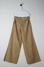 flare pants french linen