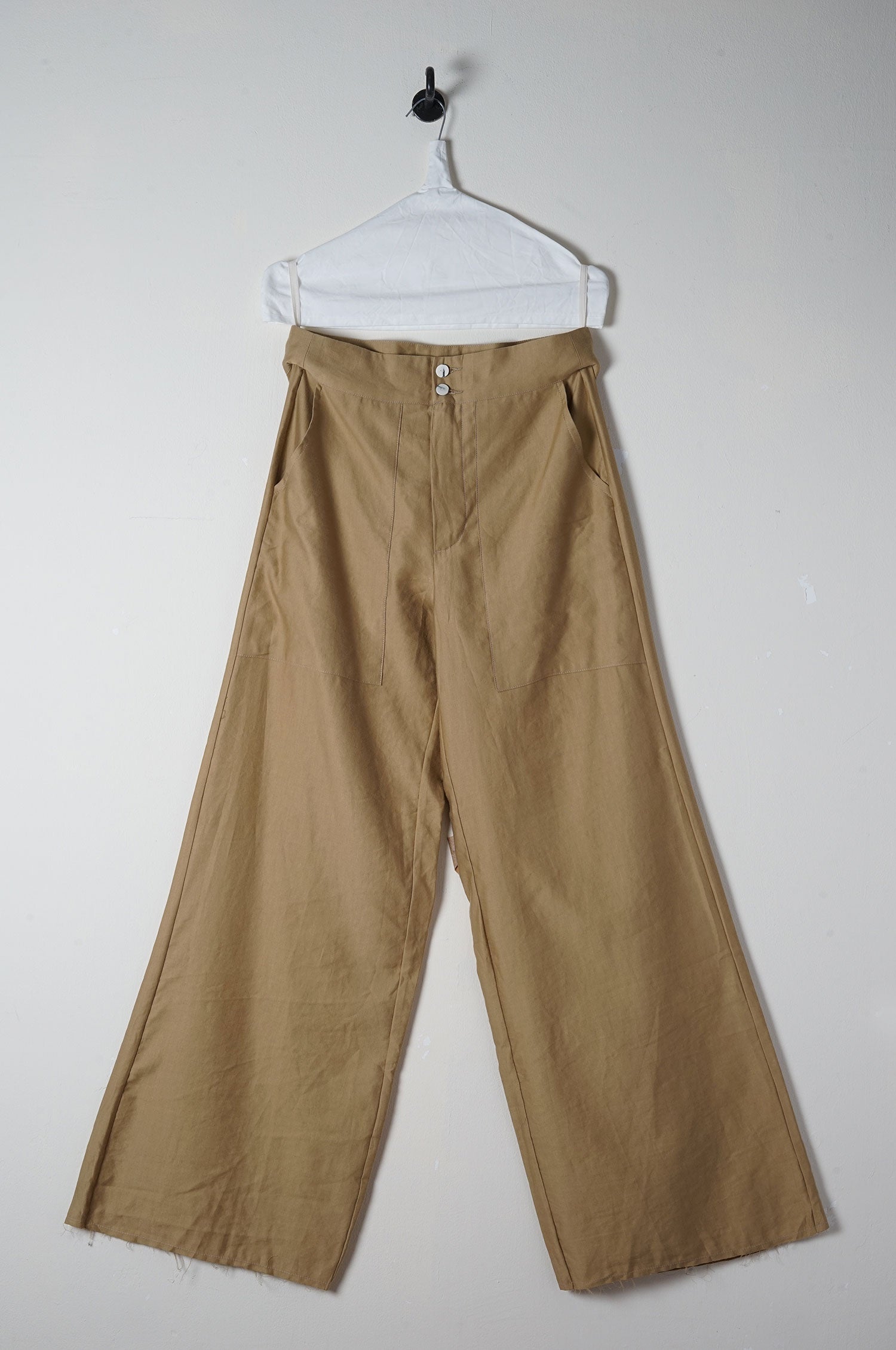flare pants french linen