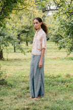 sale flare pants linen twill