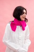 textured flower scarf cashmere