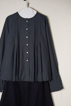 pleat shirt kilberry cotton