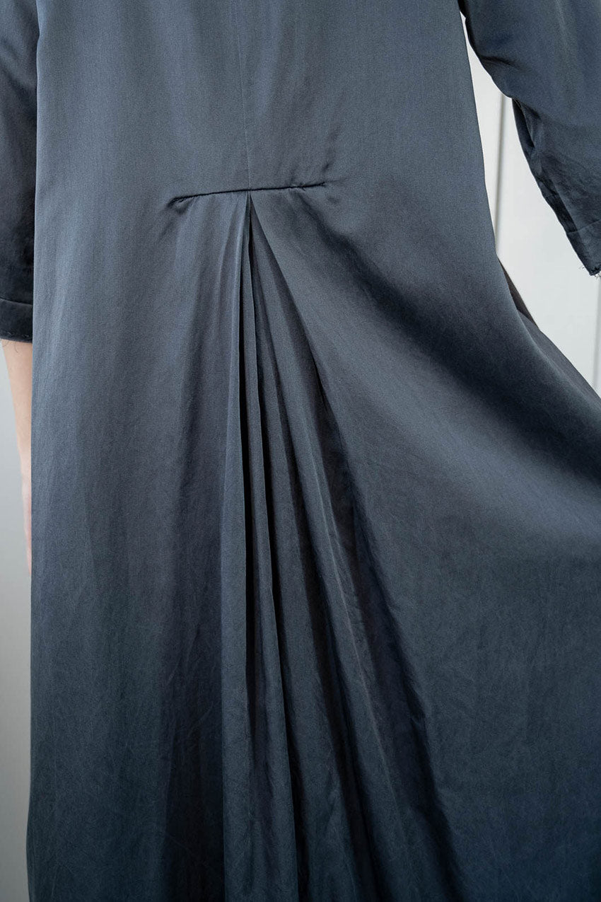 sale pleat in dress long silk cotton satin