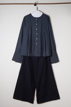 pleat shirt kilberry cotton
