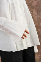 pleat shirt kilberry cotton