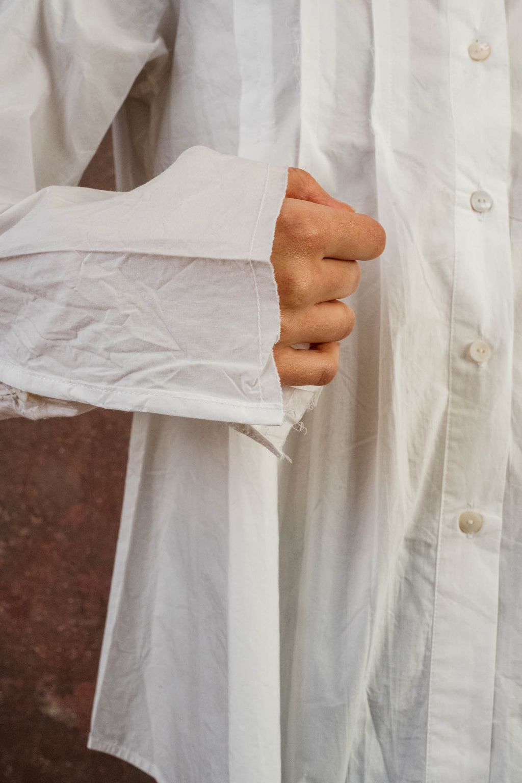 pleat shirt kilberry cotton
