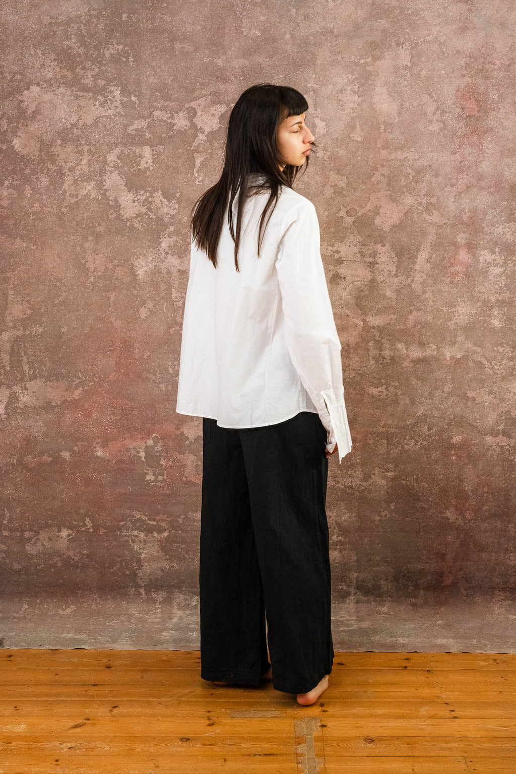 pleat shirt kilberry cotton