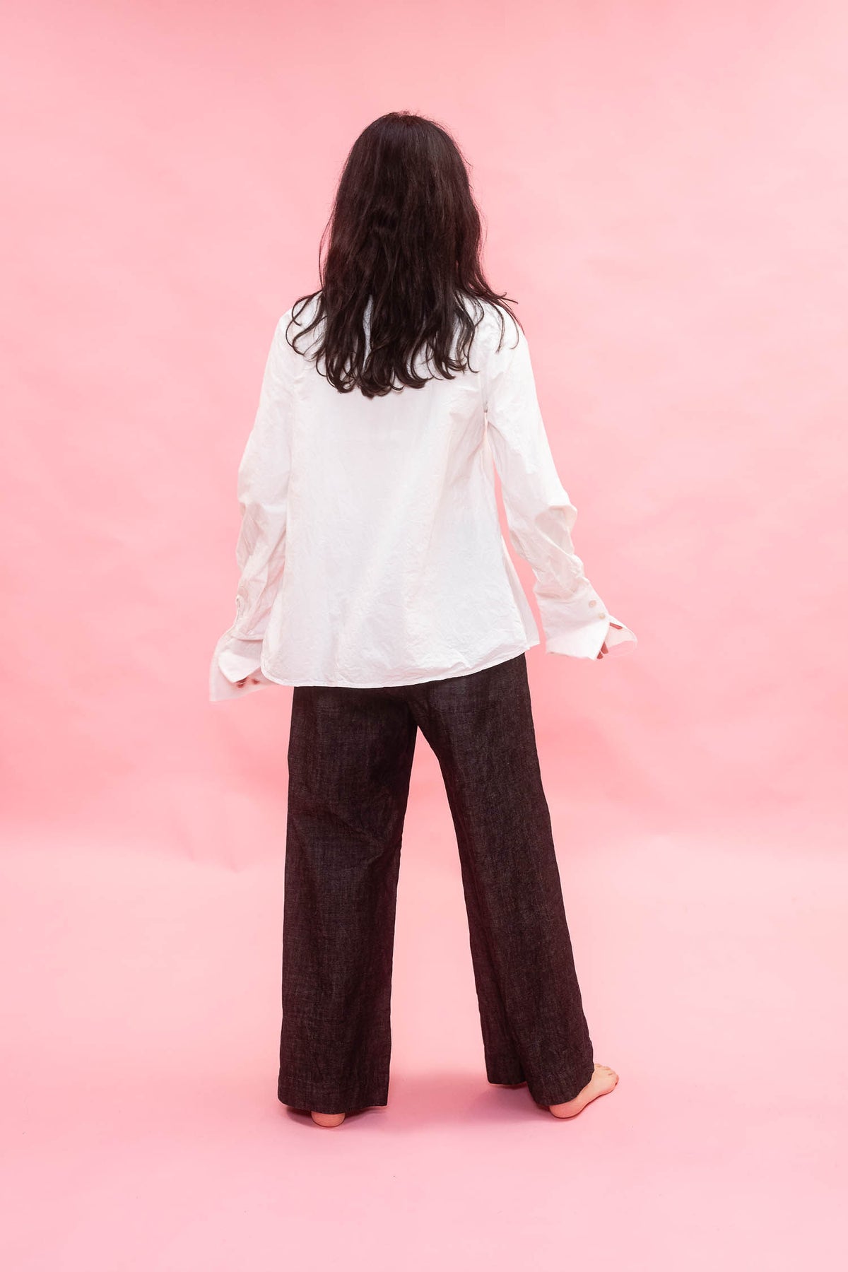 pleat front shirt kilberry cotton