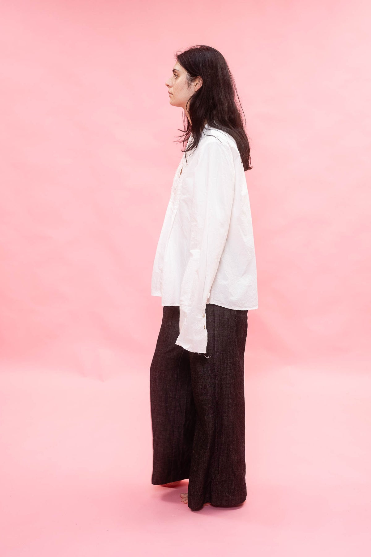 pleat front shirt kilberry cotton