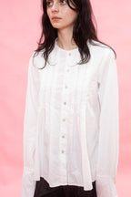 pleat front shirt kilberry cotton