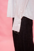 pleat front shirt kilberry cotton