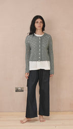 nickel cardigan lacey cotton cashmere