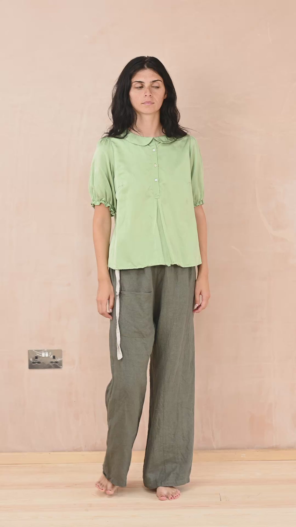 sweet blouse silk cotton satin