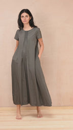 smock dress cotton poplin