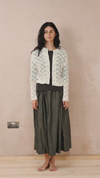 nickel cardigan lacey cotton cashmere