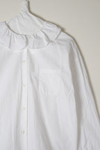 puckered collar shirt cotton poplin