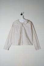 puckered collar shirt cotton poplin