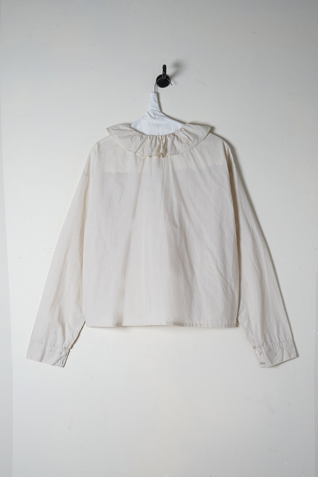 puckered collar shirt cotton poplin