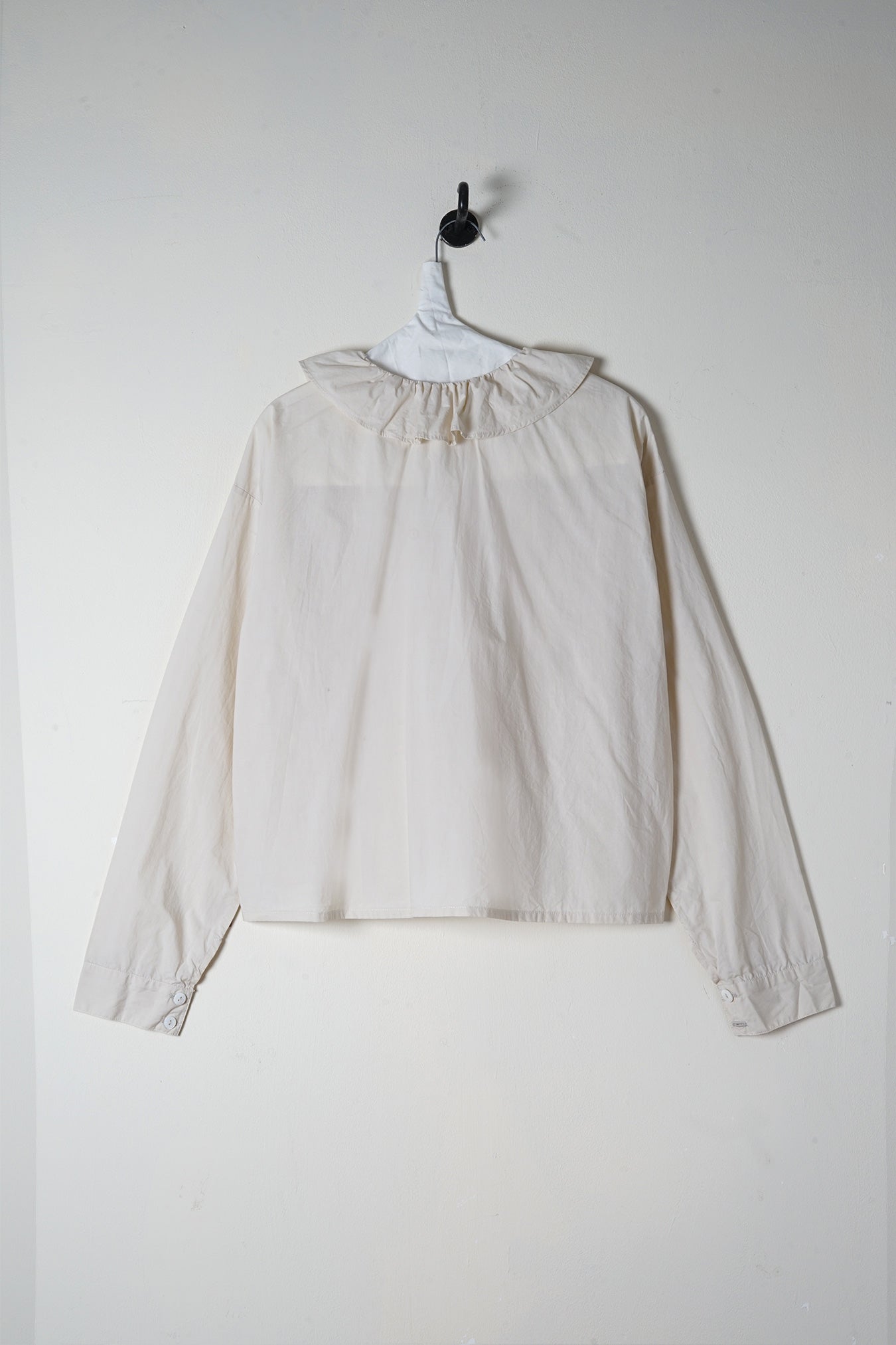puckered collar shirt cotton poplin
