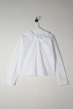 puckered collar shirt cotton poplin