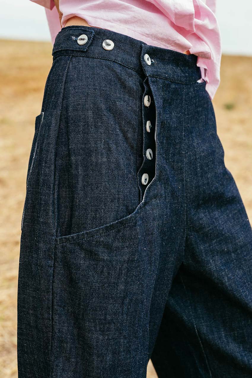 hem pants denim