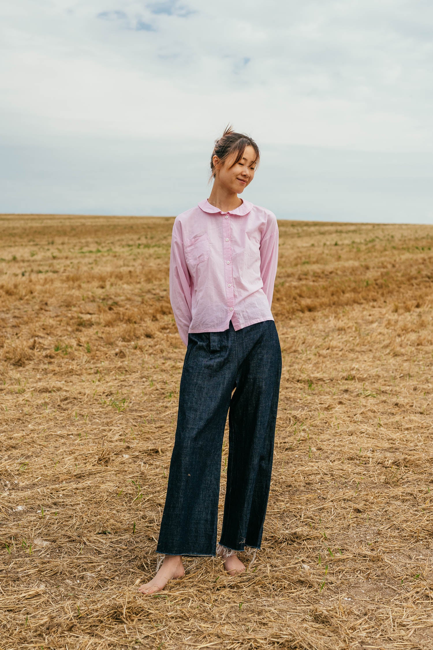 hem pants denim