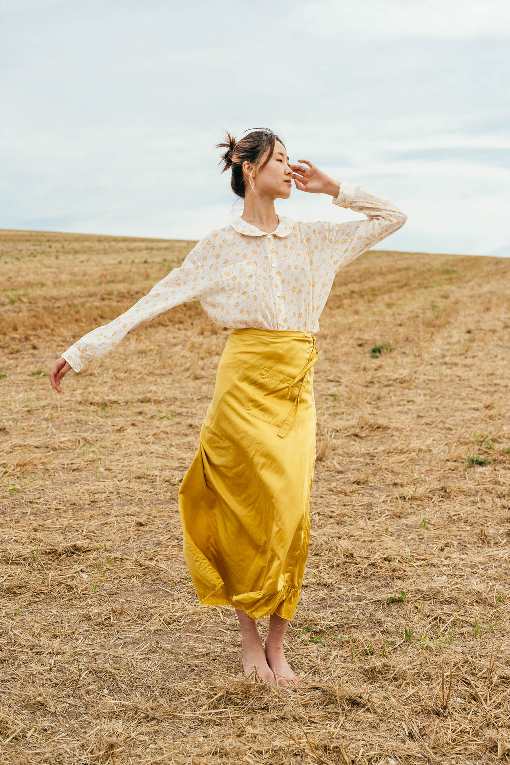 sale round collar shirt print