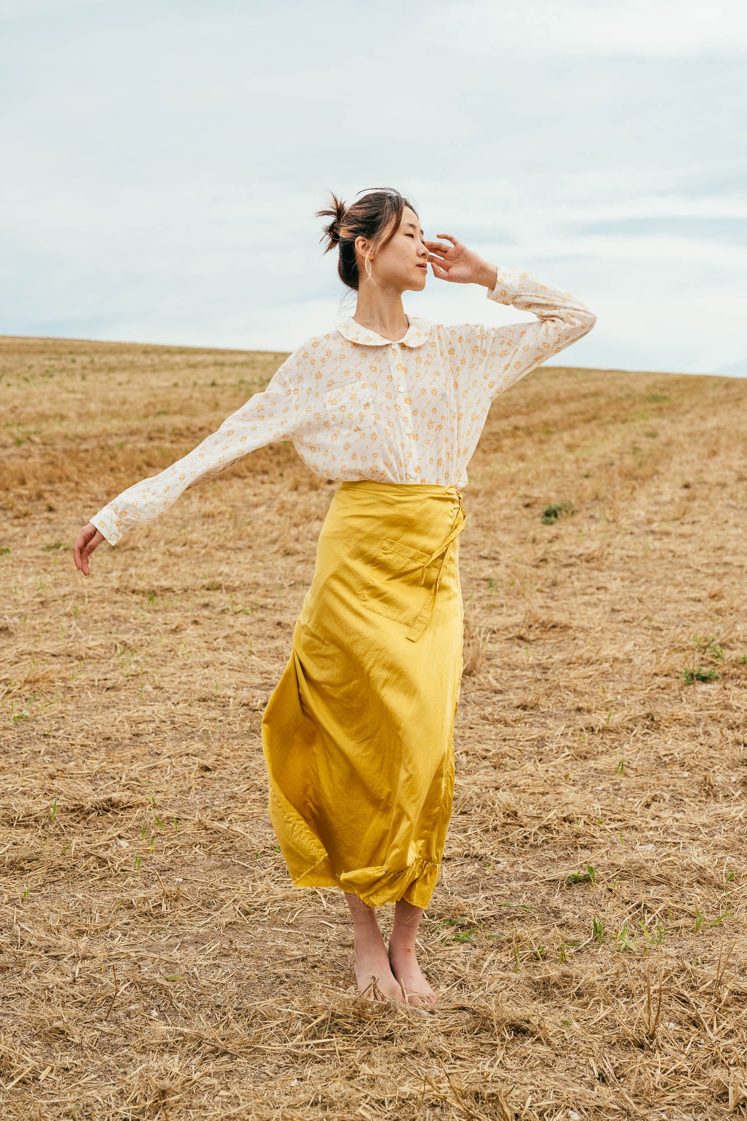 sale round collar shirt print