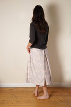 rowan skirt rose print cotton poplin