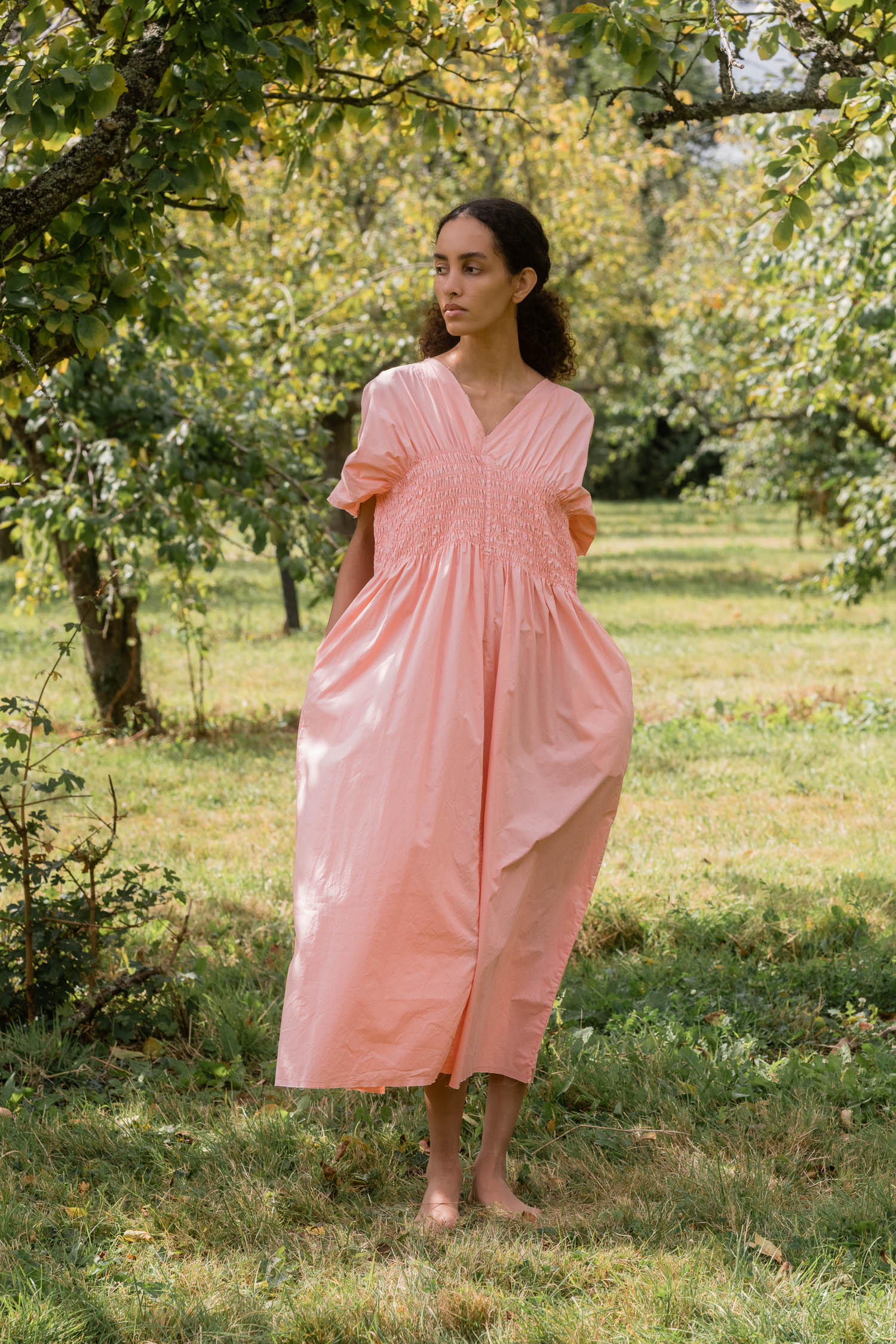sale asymmetric moonbeam dress cotton poplin