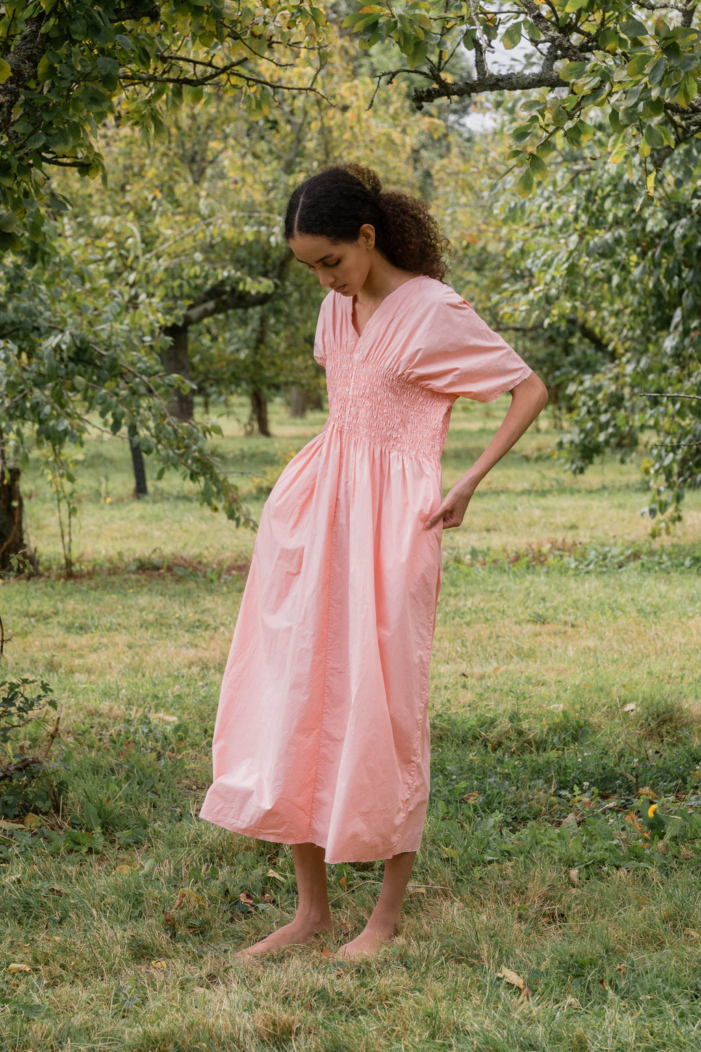 sale asymmetric moonbeam dress cotton poplin