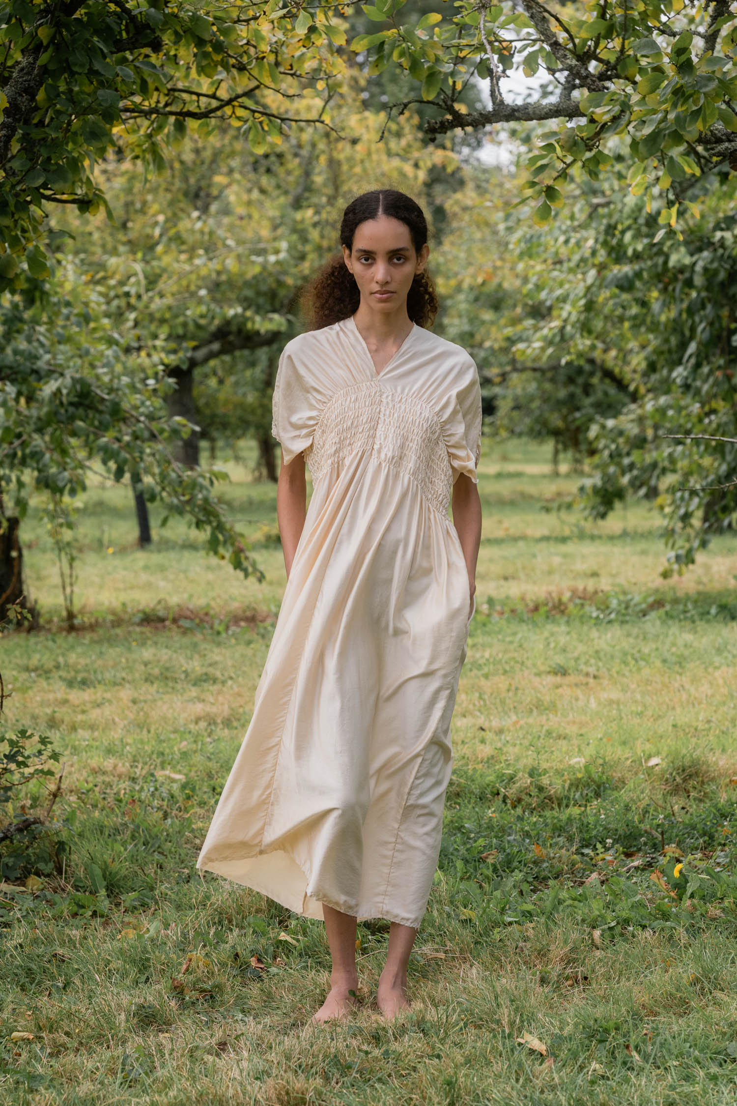 sale asymmetric moonbeam dress silk cotton satin