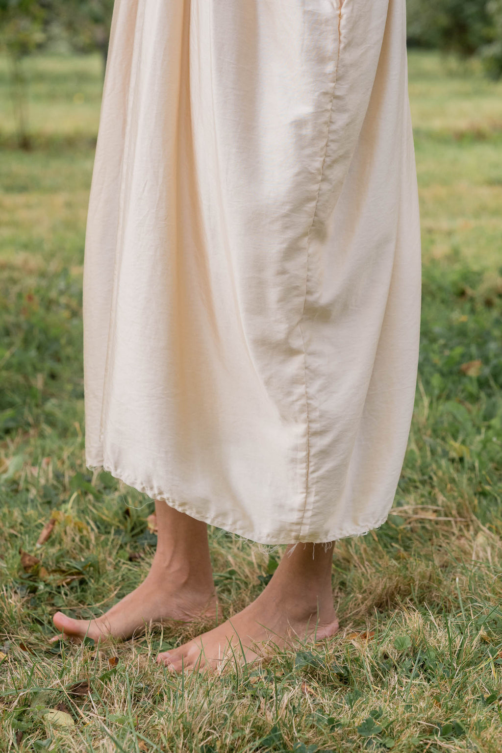 sale asymmetric moonbeam dress silk cotton satin